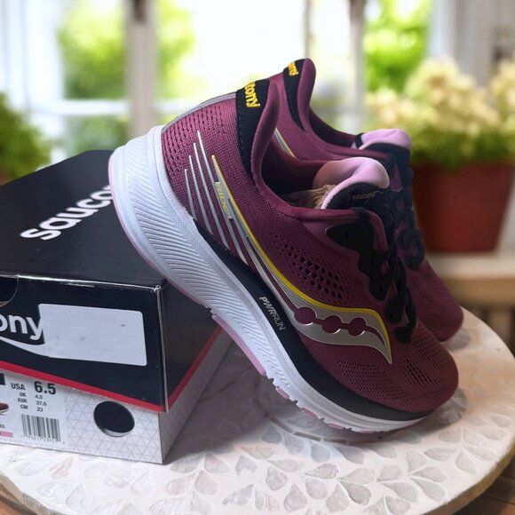 Saucony Womens Ride 14 Supportive Running Shoe 6.5 Quartz/Vizigold NEW - Picture 7 of 13